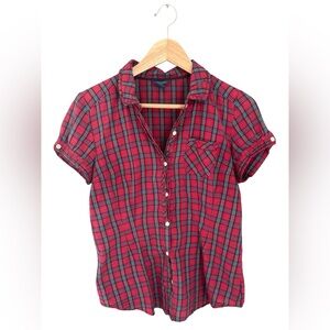 American Eagle Outfitters Vintage Red plaid button up | Size 8